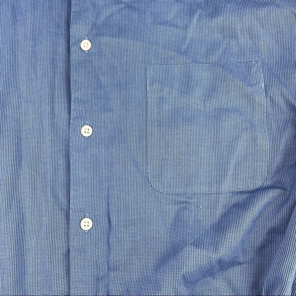 Pronto Uomo Button Up Dress Shirt Mens 17.5 34/35 Blue - Picture 4 of 9